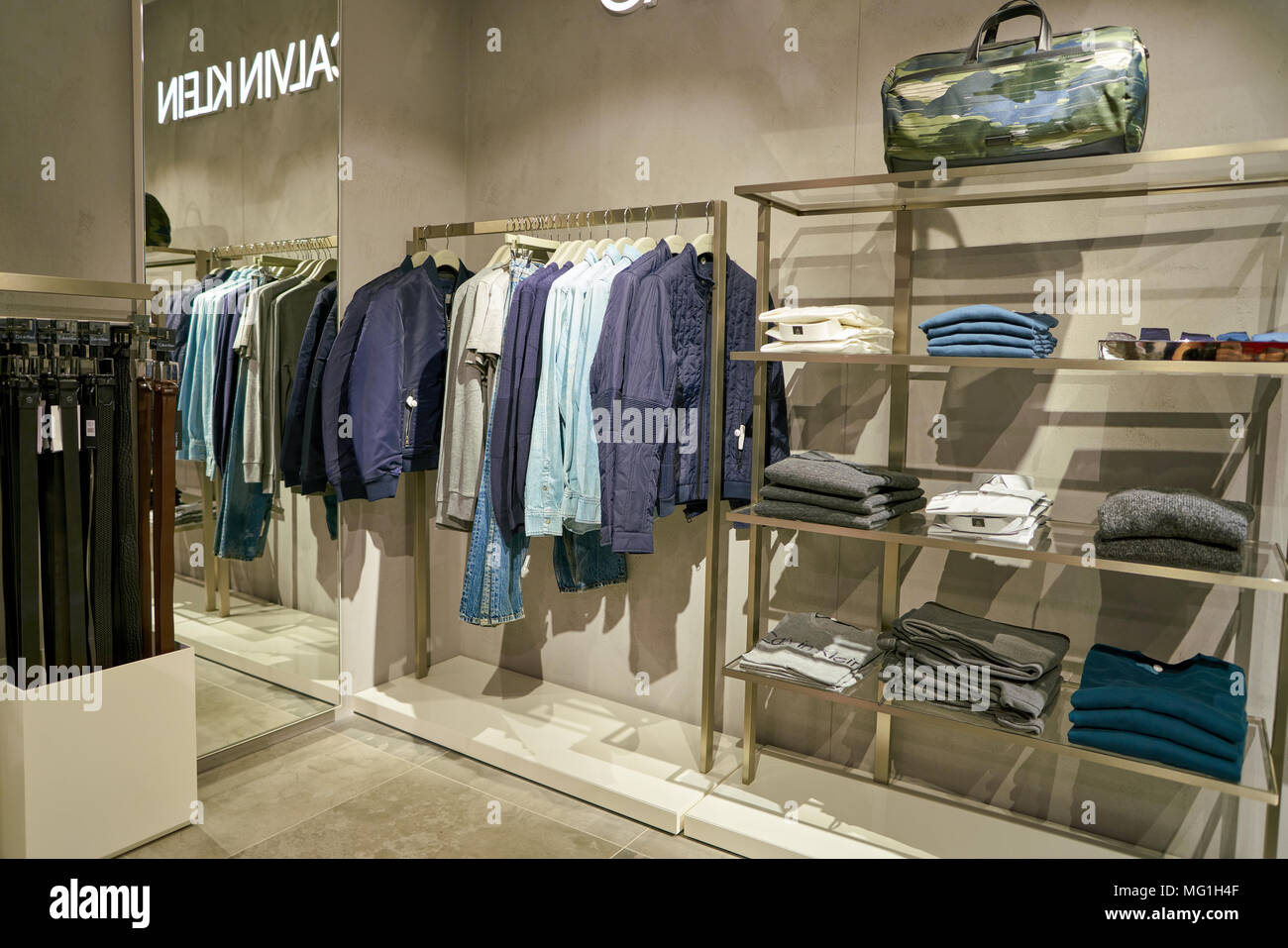 ROME, ITALY - CIRCA NOVEMBER, 2017: Calvin Klein clothing on display at a  second flagship store of Rinascente in Rome Stock Photo - Alamy