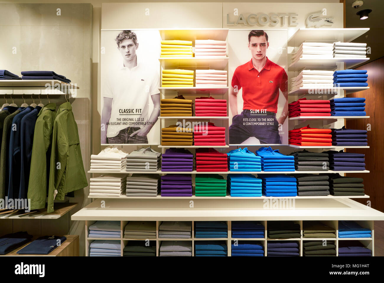 ITALY - CIRCA NOVEMBER, 2017: Lacoste on display at a second flagship store of Rinascente in Rome Stock Photo Alamy