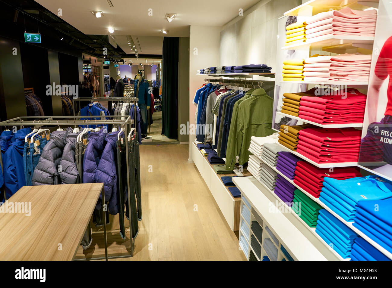 ITALY - CIRCA NOVEMBER, 2017: Lacoste on display at a second flagship store of Rinascente in Rome Stock Photo Alamy