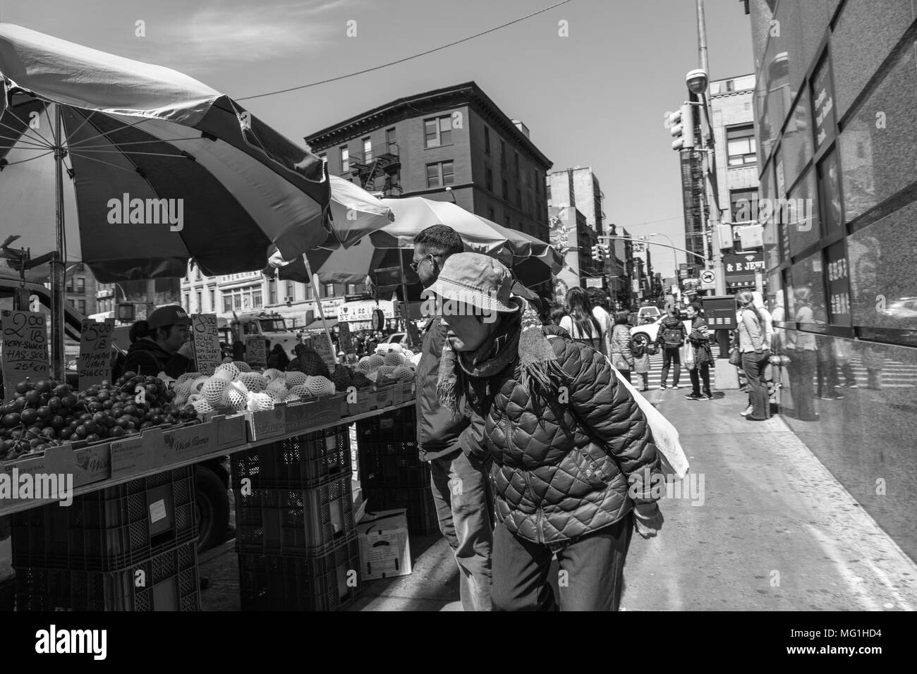 Street Market, Chinatown - New York City Stock Photo