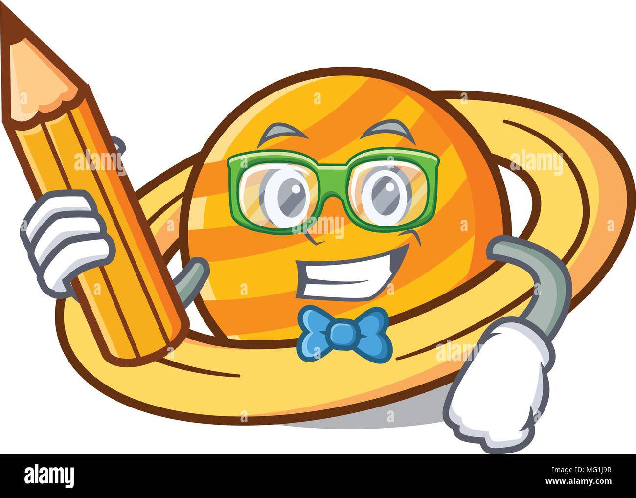 Student Planet Saturnus Character Cartoon Stock Vector Image Art Alamy