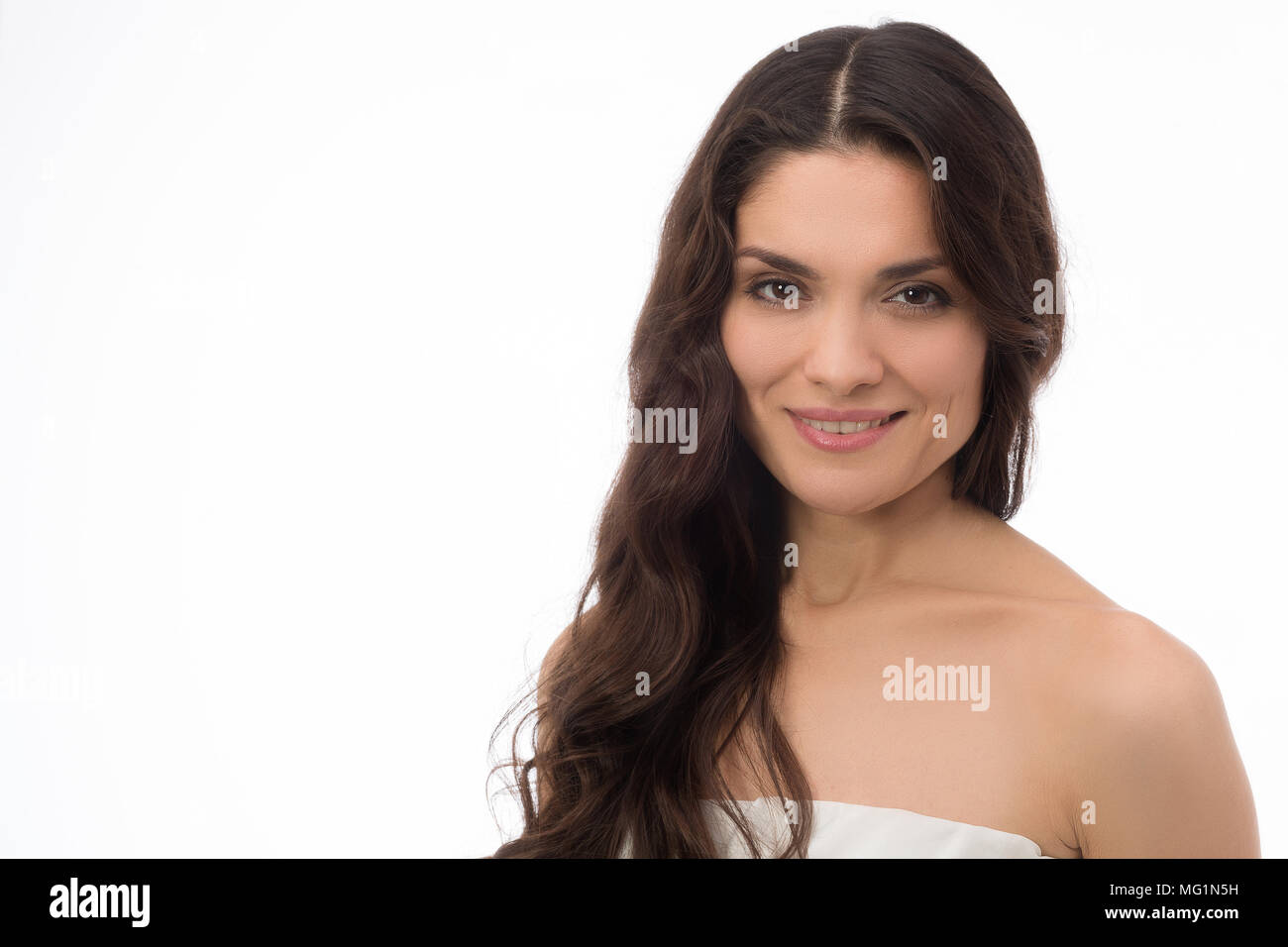 Portrait of a gorgeous middle aged brunette woman Stock Photo