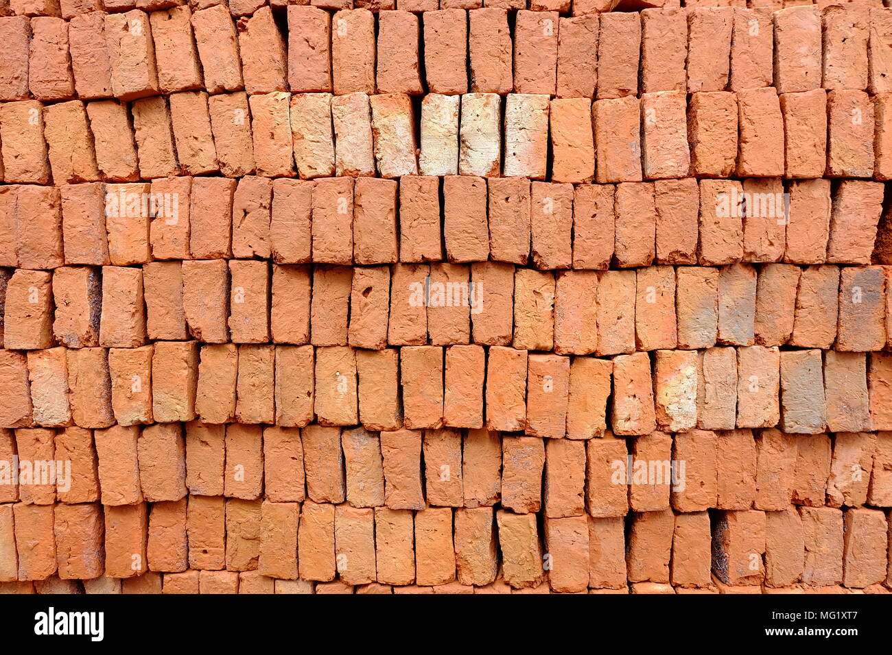 Pile of Red Bricks Stock Photo Alamy
