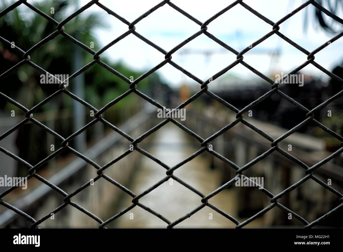 Chain Link Fence Background Stock Photo - Alamy