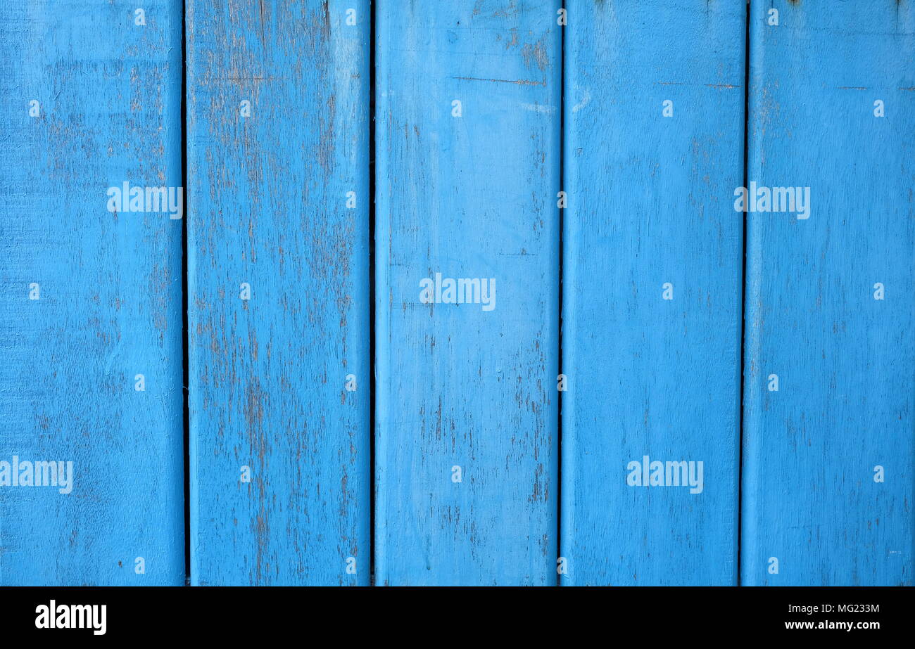 Blue Wooden Fence Background Stock Photo - Alamy