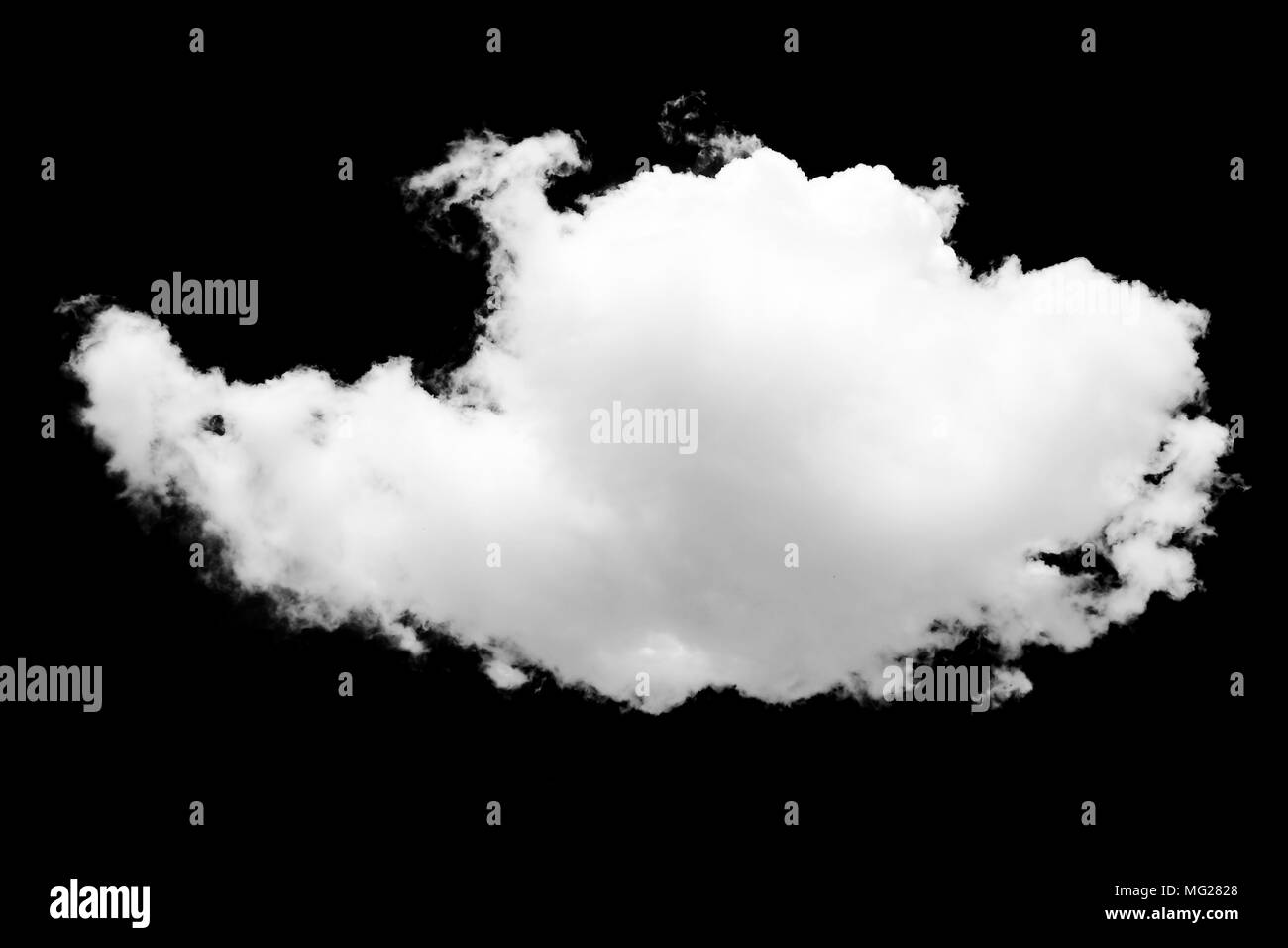 White Cloud Isolated on Black Background Stock Photo - Alamy
