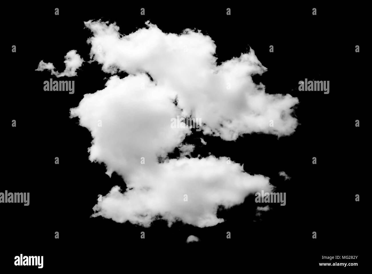 White Cloud Isolated on Black Background Stock Photo - Alamy