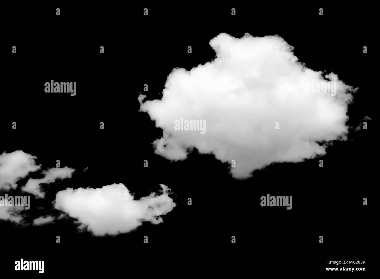 White Cloud Isolated on Black Background Stock Photo - Alamy