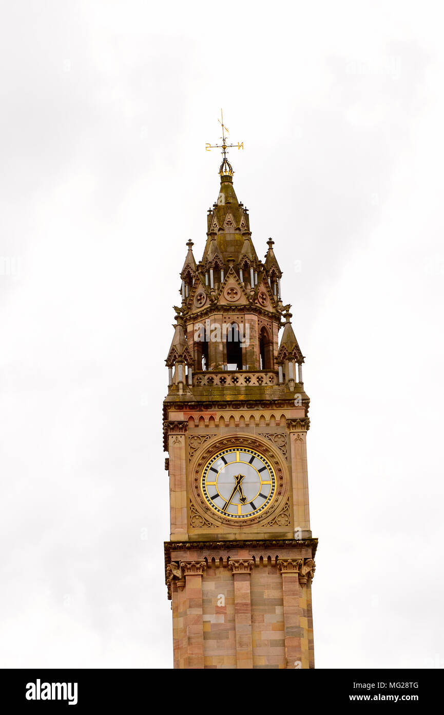 Prince Albert Memorial Clock at Queen's Square of Belfast, the capital