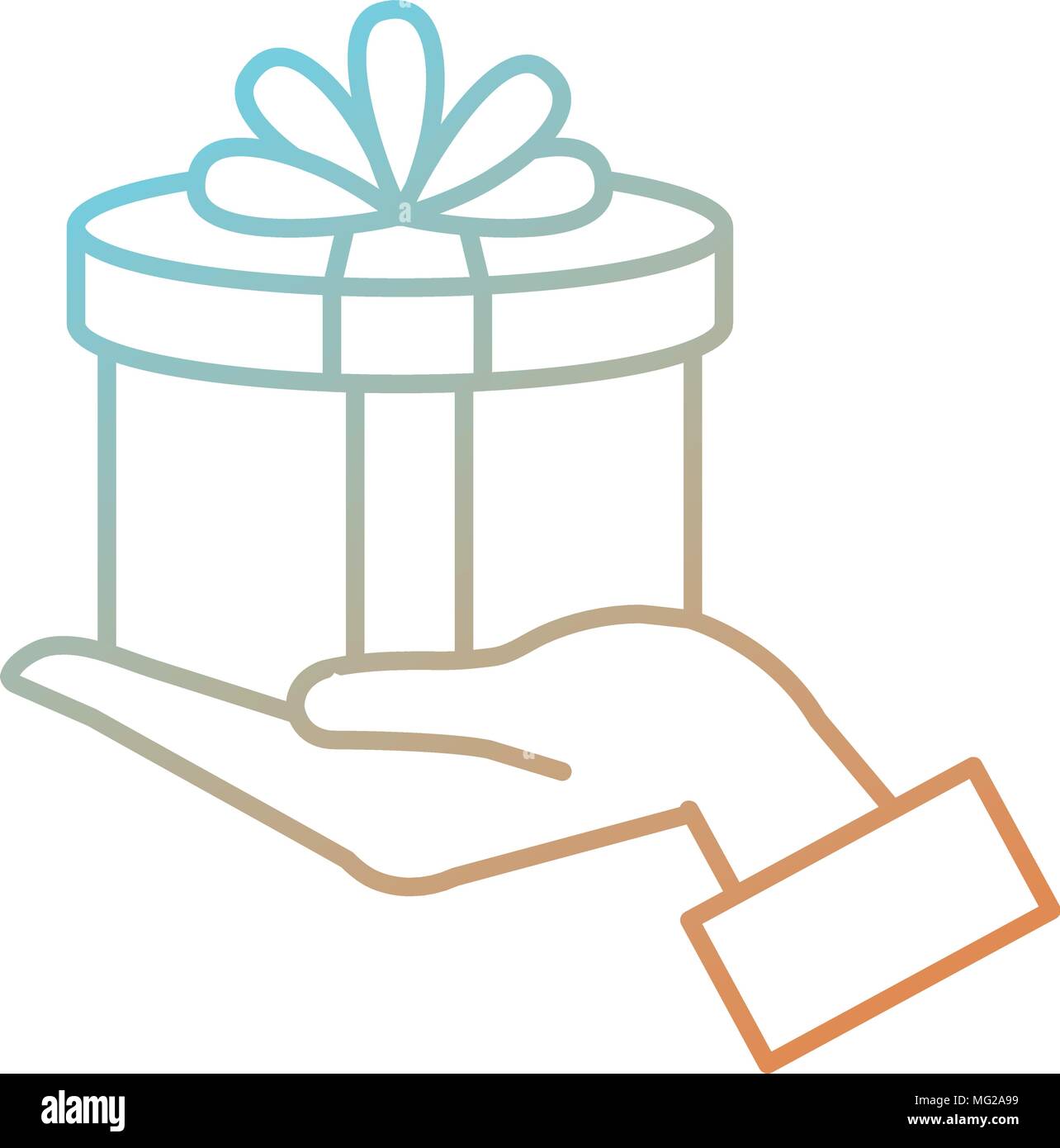 hand lifting gift box present icon Stock Vector Image & Art - Alamy