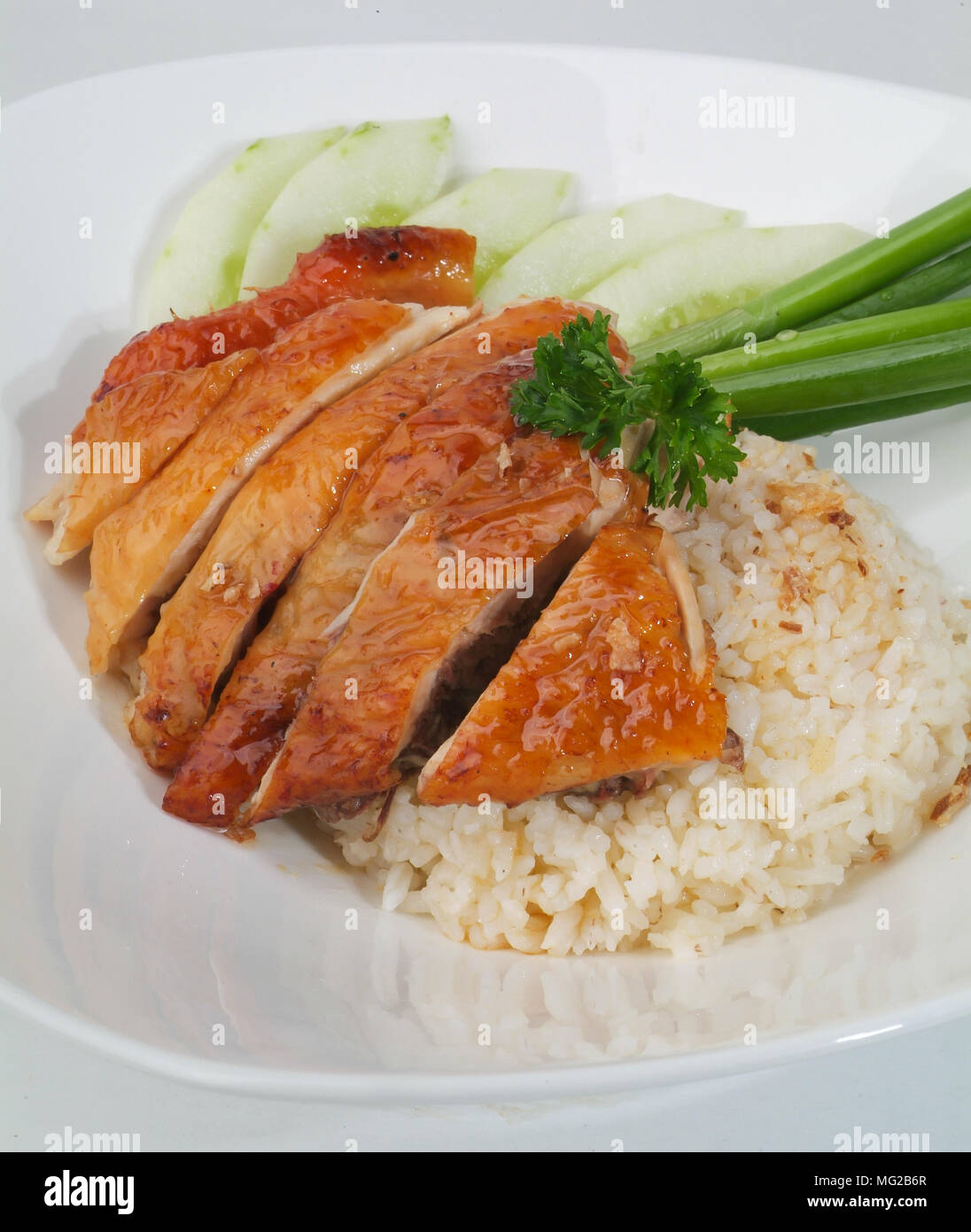 Chicken Rice on the background, asia food Stock Photo - Alamy