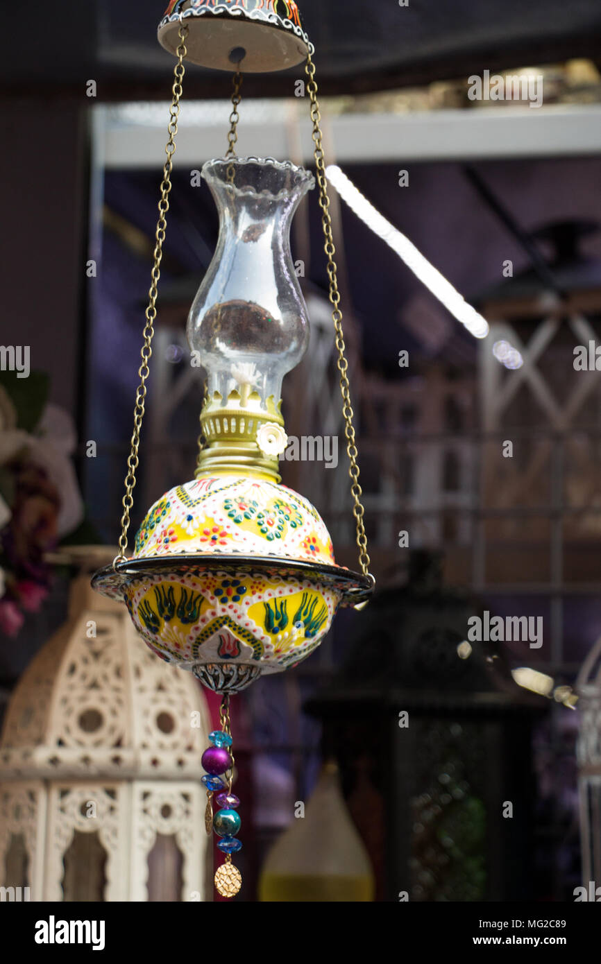 Old retro style lantern made of metal Stock Photo - Alamy