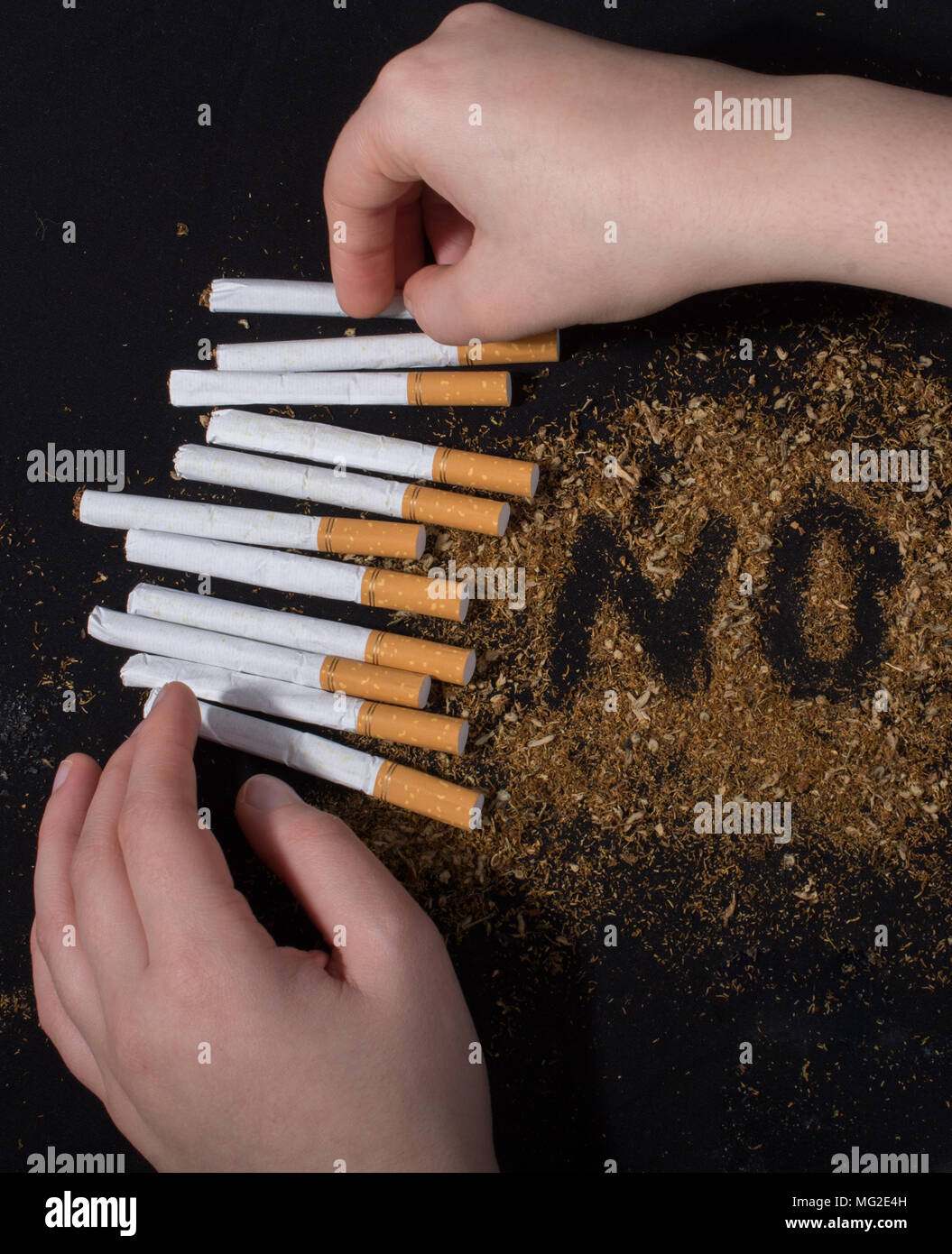 saying no to tobacco World No Tobacco Day poster for say no smoking concept Stock Photo