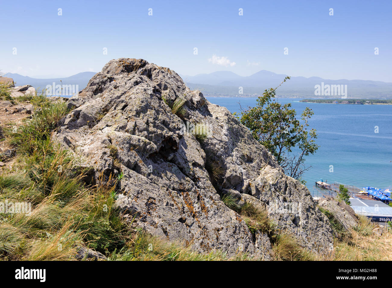 Mountains over the Lake Sevan in Armenia Stock Photo - Alamy