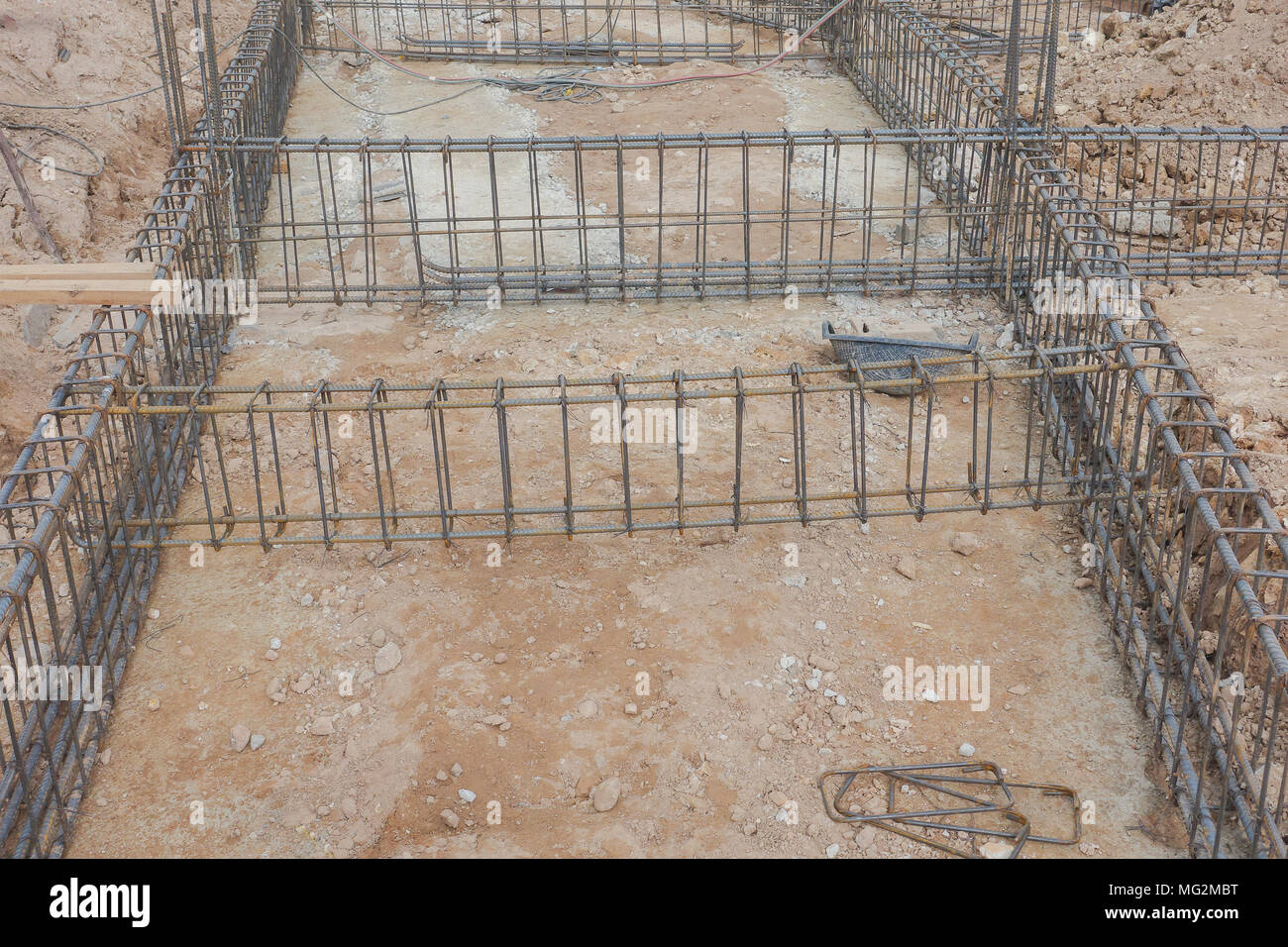 Steel tie work at construction site Stock Photo Alamy