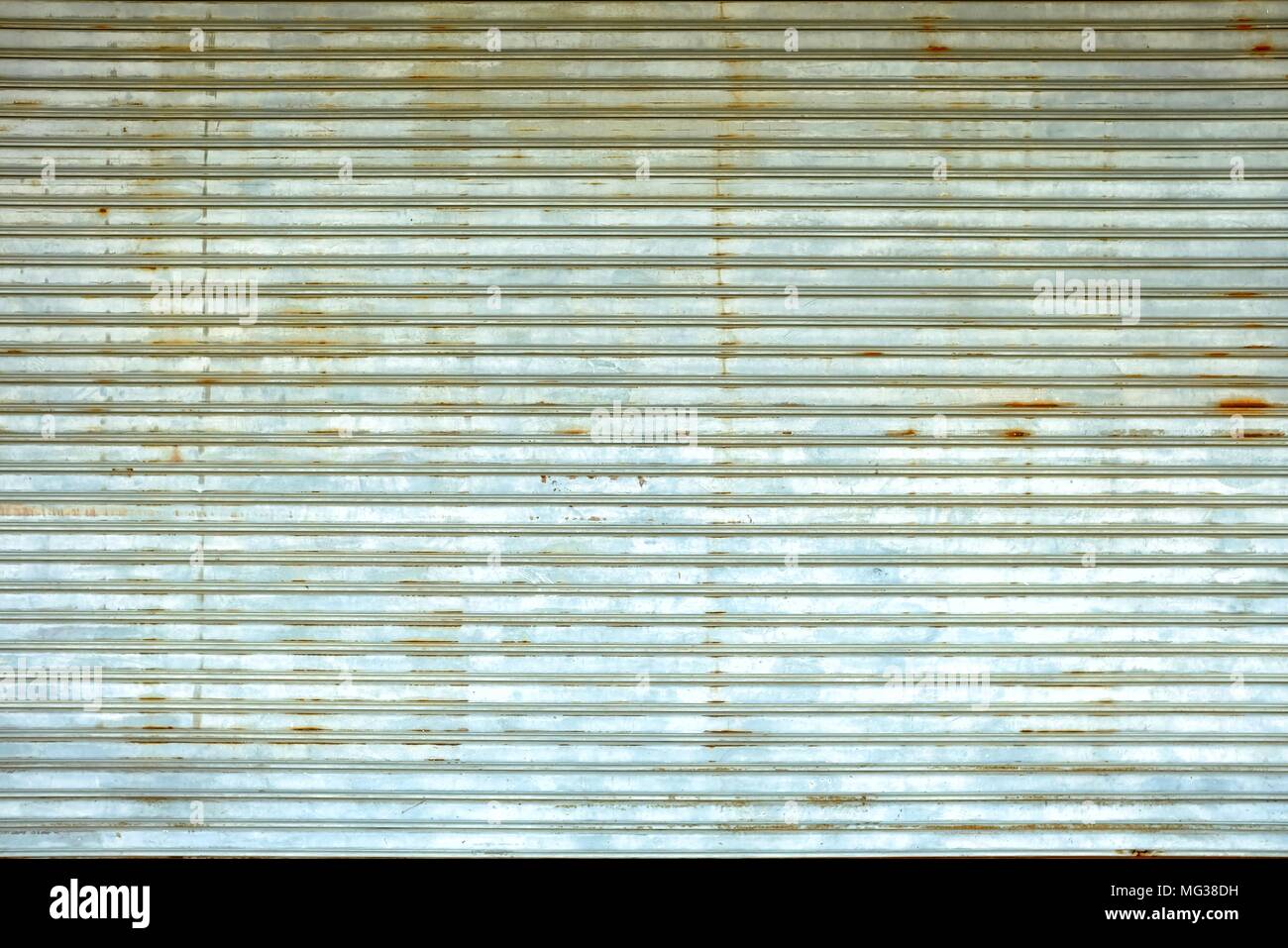 Old Metal Folding Door Background. Stock Photo