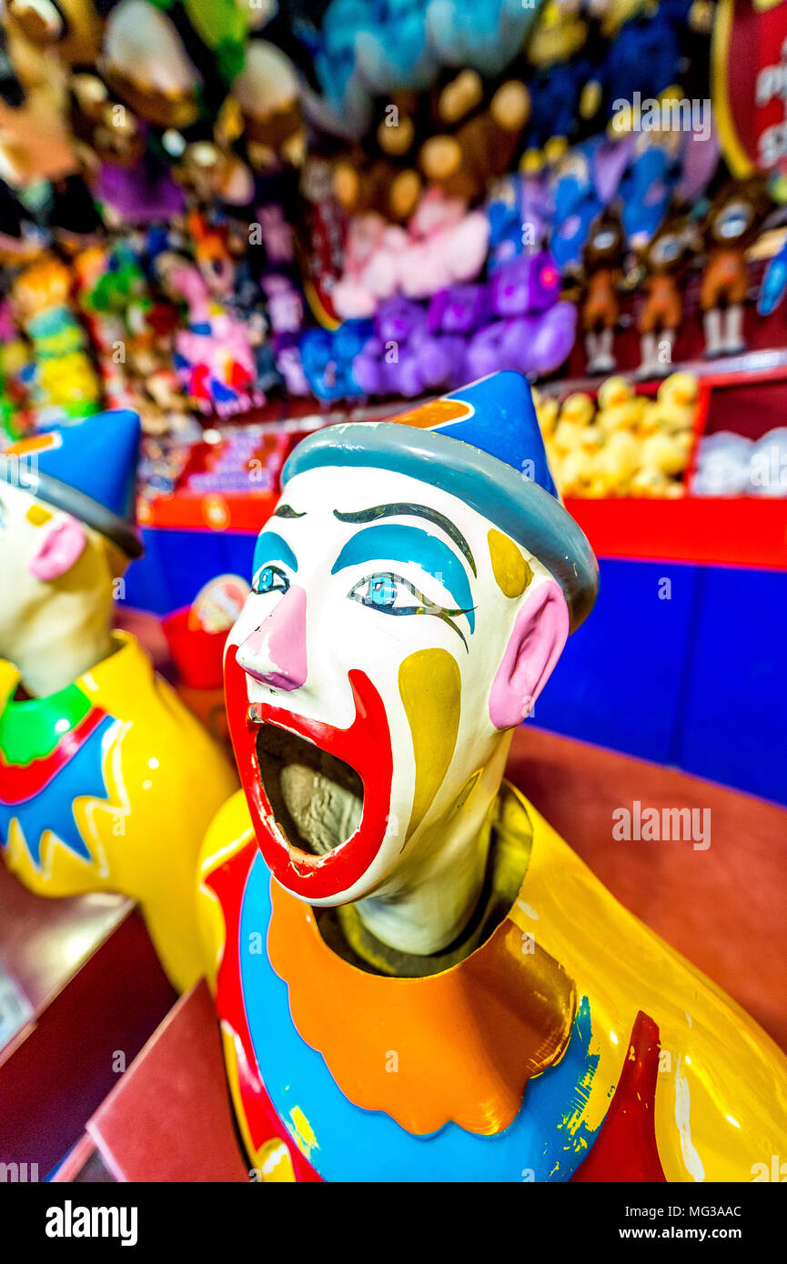 Clown faces game at Luna Park at night in Sydney, Australia Stock Photo -  Alamy