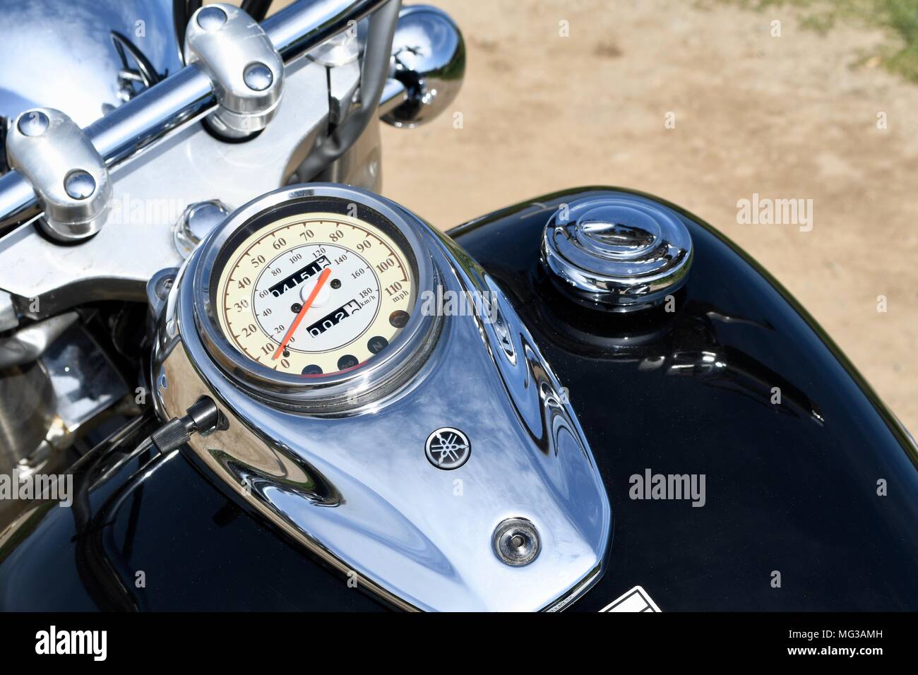 Yamaha Dragstar Classic motorbike Stock Photo