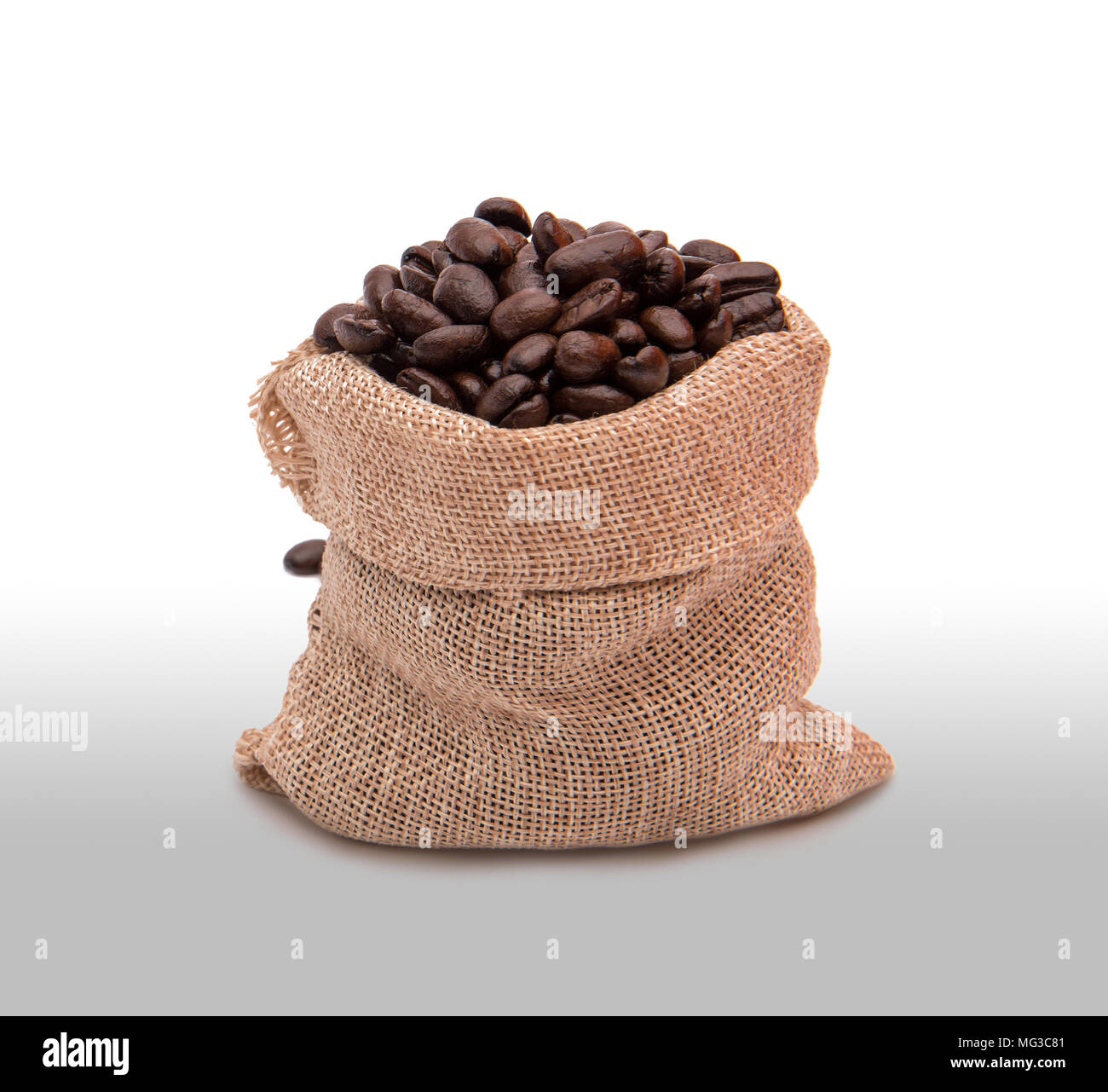 Coffee Beans In Bag With Clipping Path Selected Burlap On Clear Background Coffee Beans In Bag With Clipping Path Selected Burlap On Clear Background