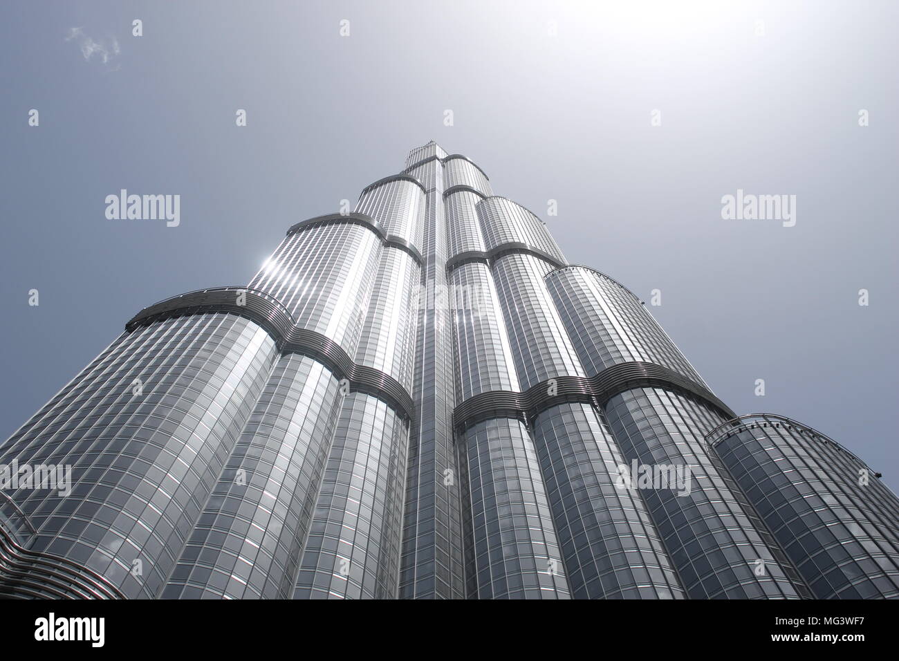 Burj Khalifa in the sun Stock Photo