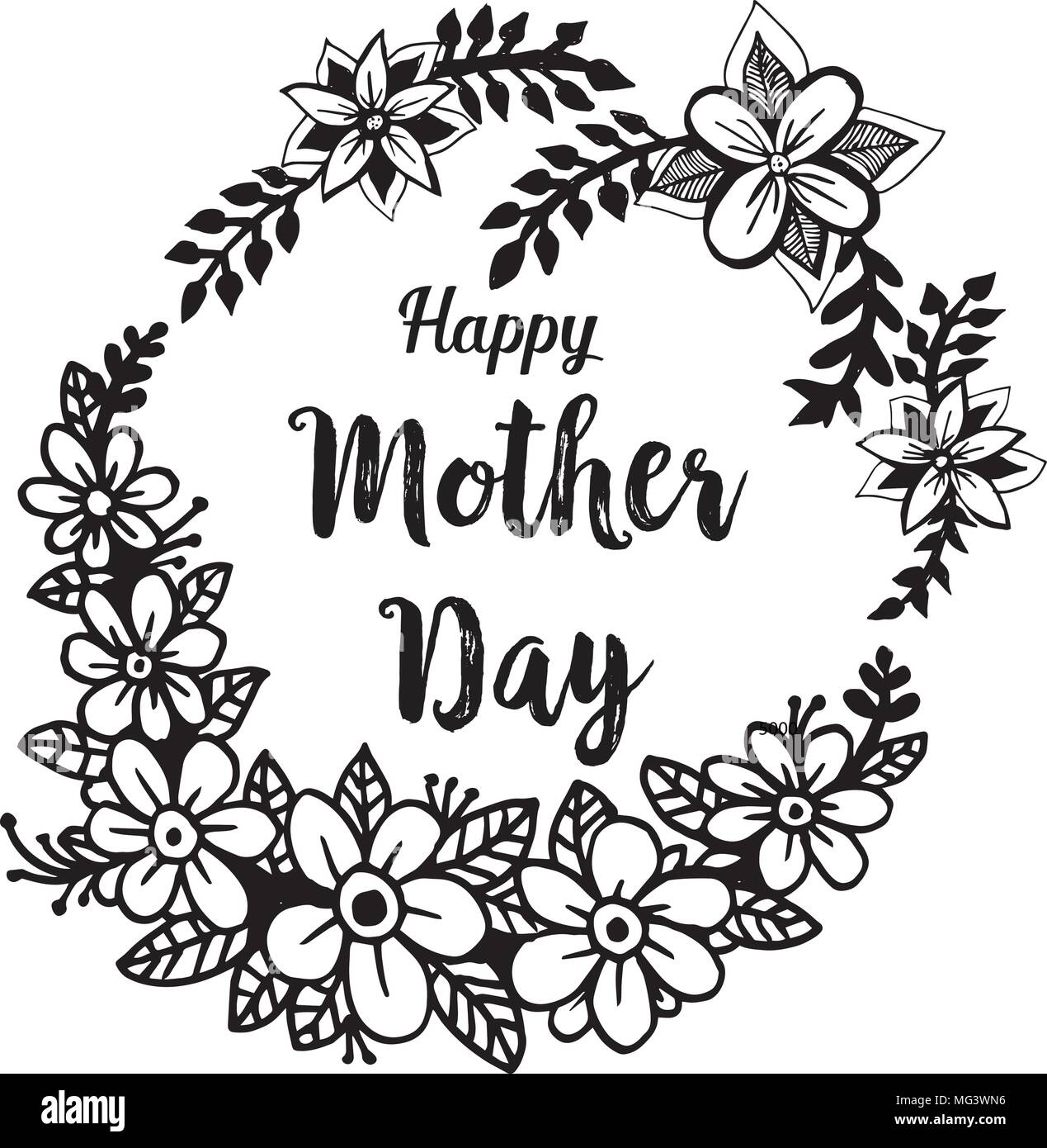 Kids drawing happy mothers day Royalty Free Vector Image