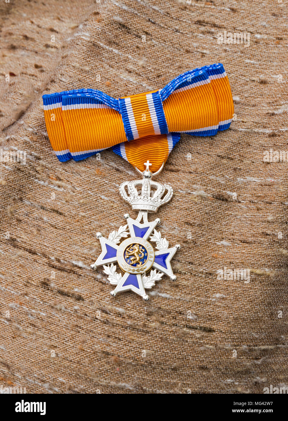 the  decoration on the Order of Orange-Nassau Stock Photo