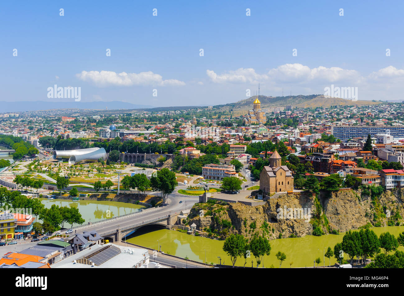 Panoramic View Of Tbilisi Georgia Tbilisi Is The Capital And The   Panoramic View Of Tbilisi Georgia Tbilisi Is The Capital And The Largest City Of Geogia With 15 Mln People Population MG46P4 