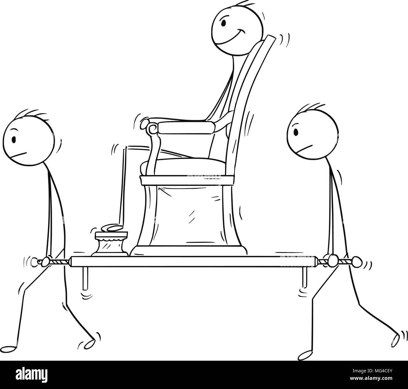 Hand Carried Chair >> Cartoon Of Ruler Or Nobleman Sitting In Sedan Chair Carried By Two Hand Carried Chair >> Cartoon Of Ruler Or Nobleman Sitting In Sedan Chair Carried By Two