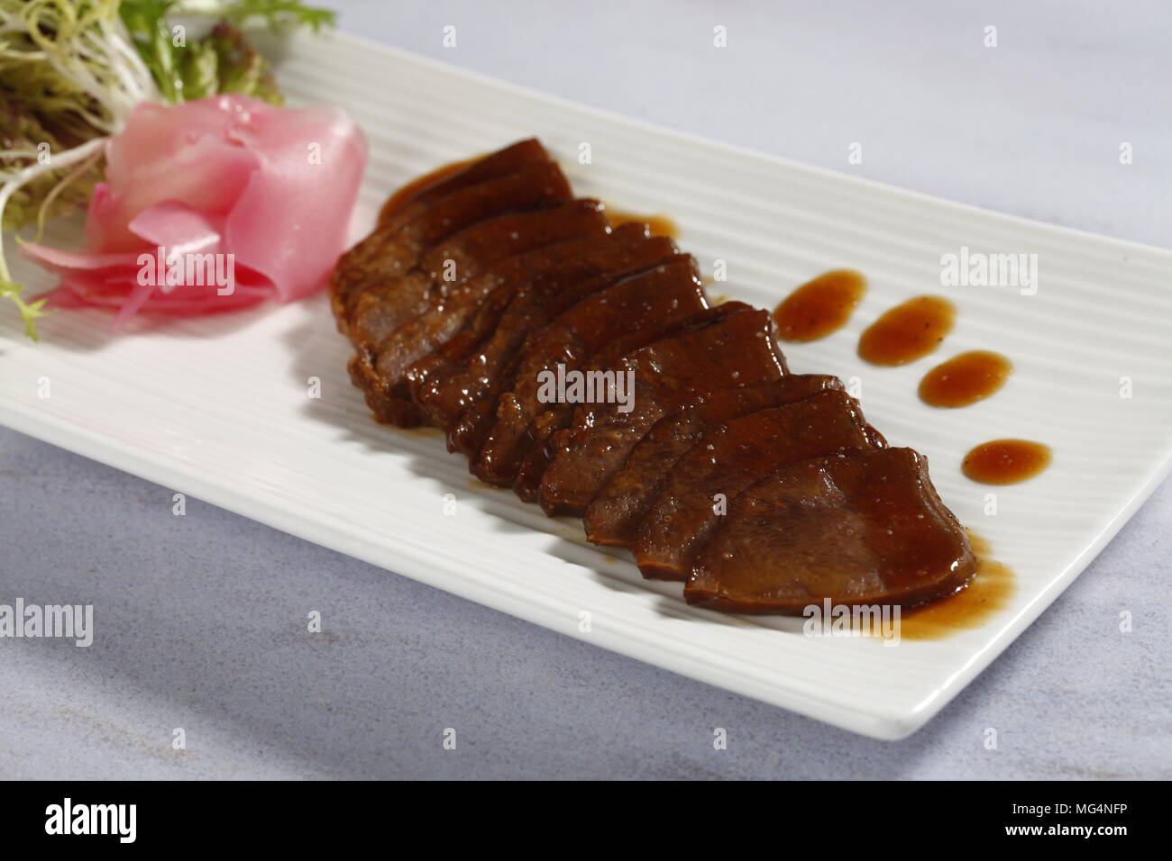 Brazilian BBQ beef tongue Stock Photo Alamy