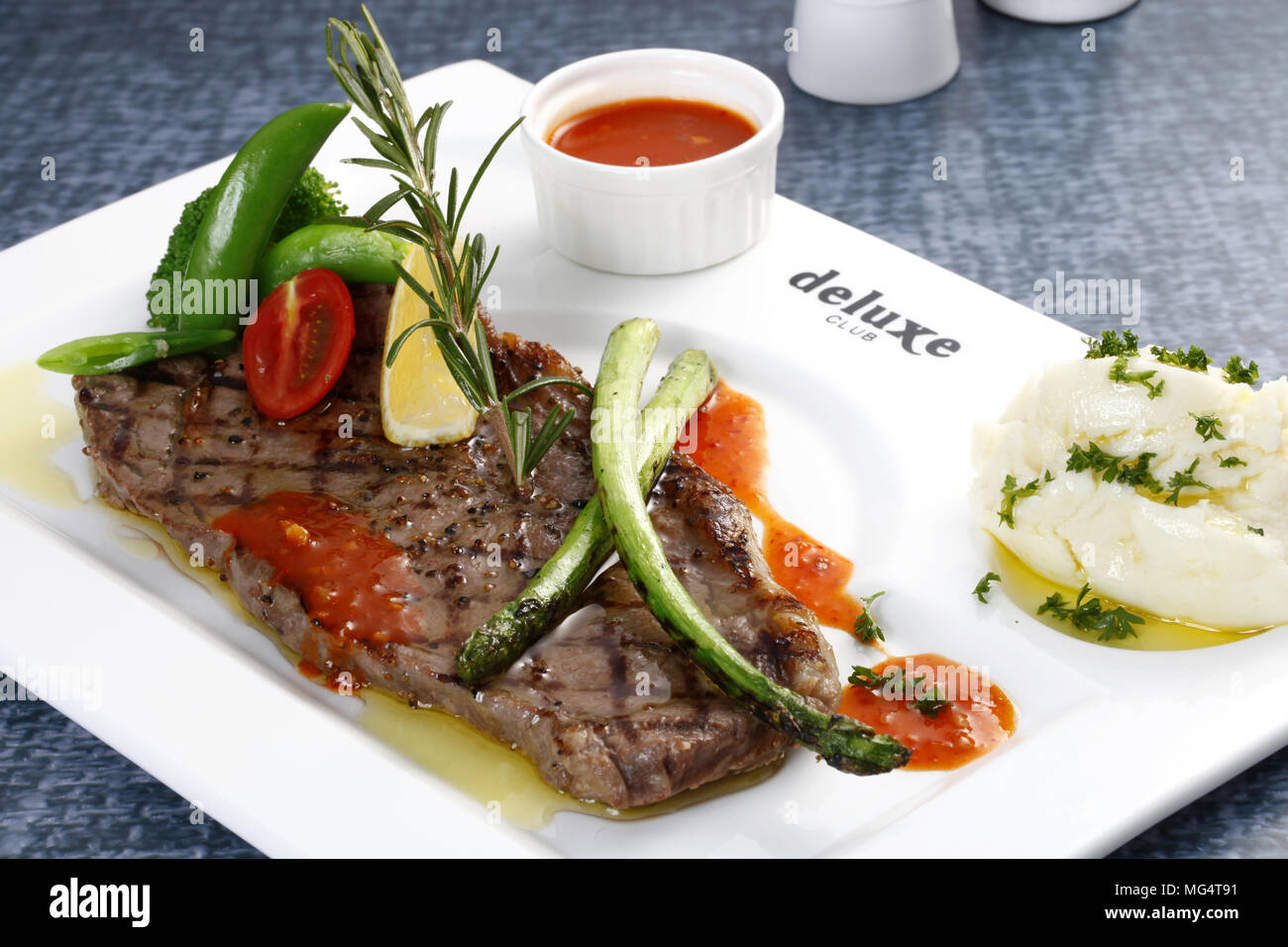 Angus sirloin steak Stock Photo Alamy