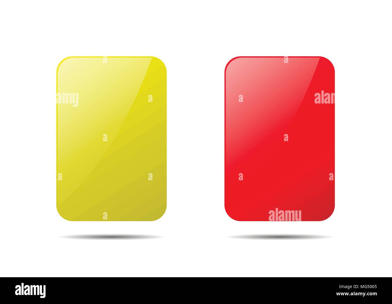 Yellow and red cards Stock Vector