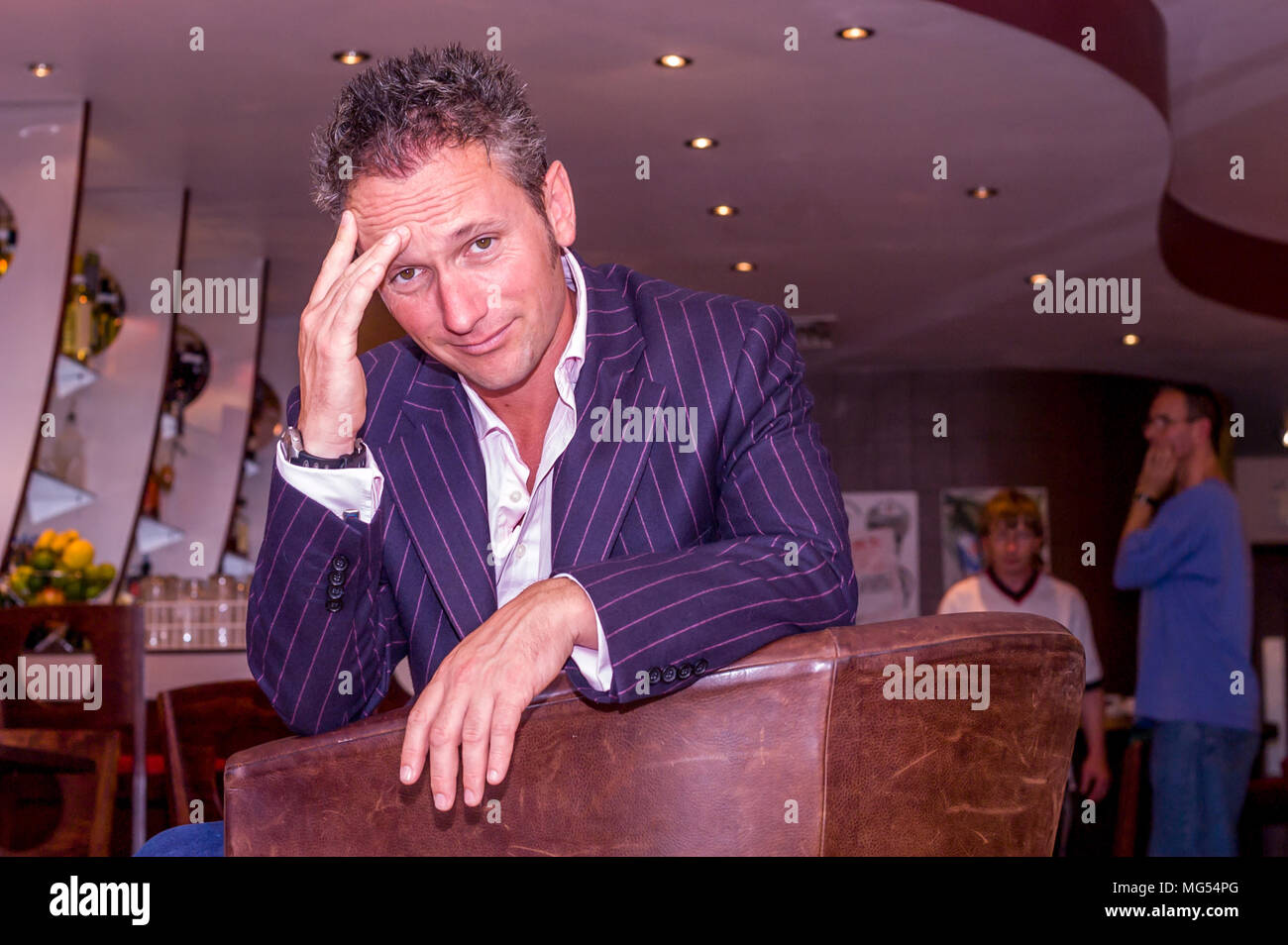 Martin b, entrepreneur and TV presenter, pictured at a restaurant in