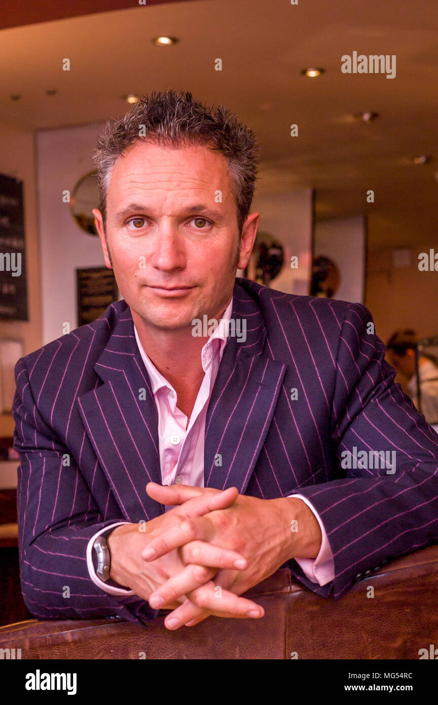Martin b, entrepreneur and TV presenter, pictured at a restaurant in