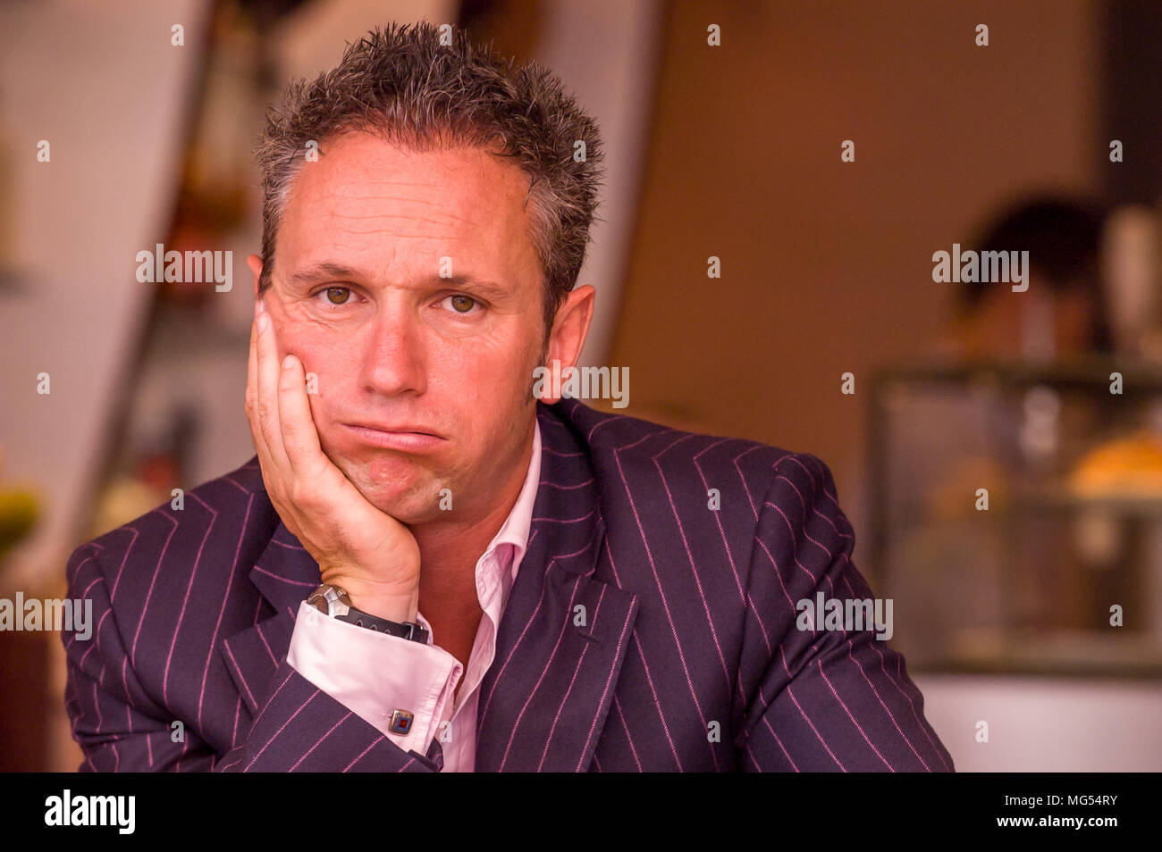 Martin b, entrepreneur and TV presenter, pictured at a restaurant in