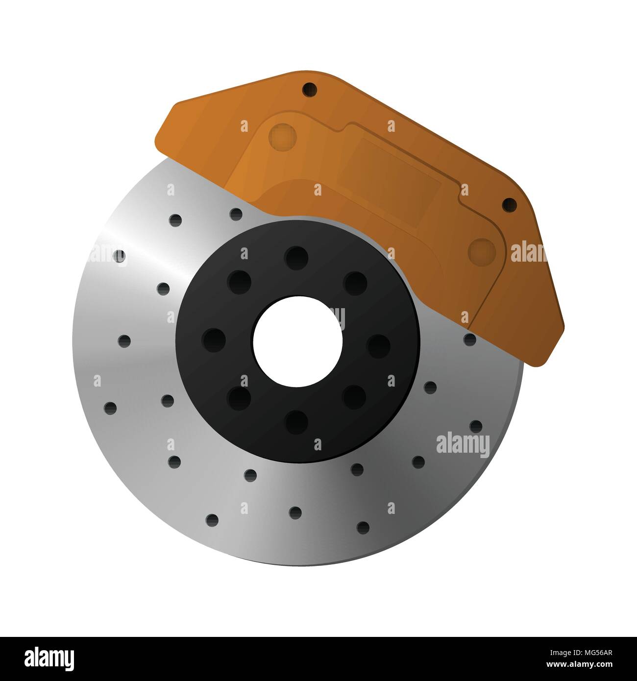 Car brake disc caliper Stock Vector Images Alamy