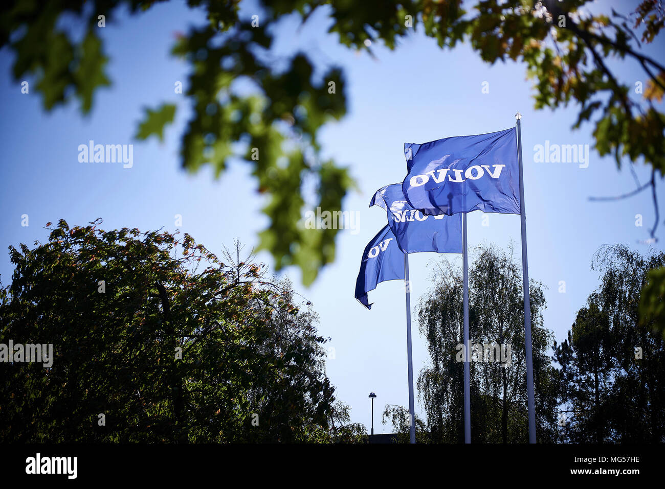 Flag of Volvo Stock Photo