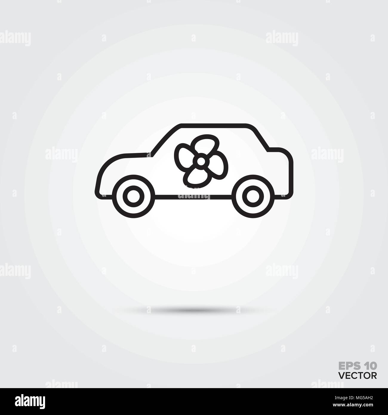 Car air condition vector line icon. Automotive parts, repair and