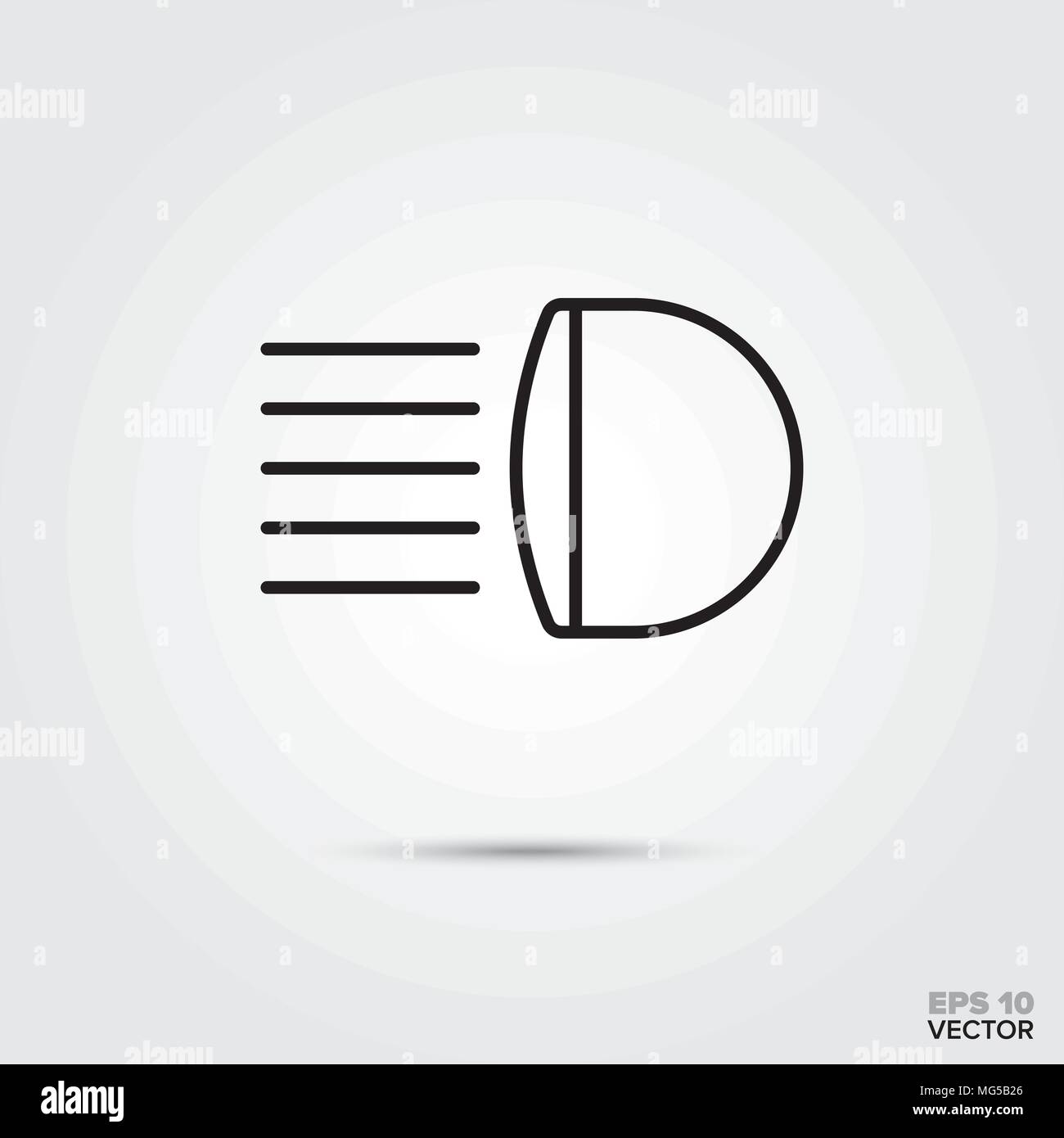 car headlight vector icon. Automotive parts, repair and service symbol