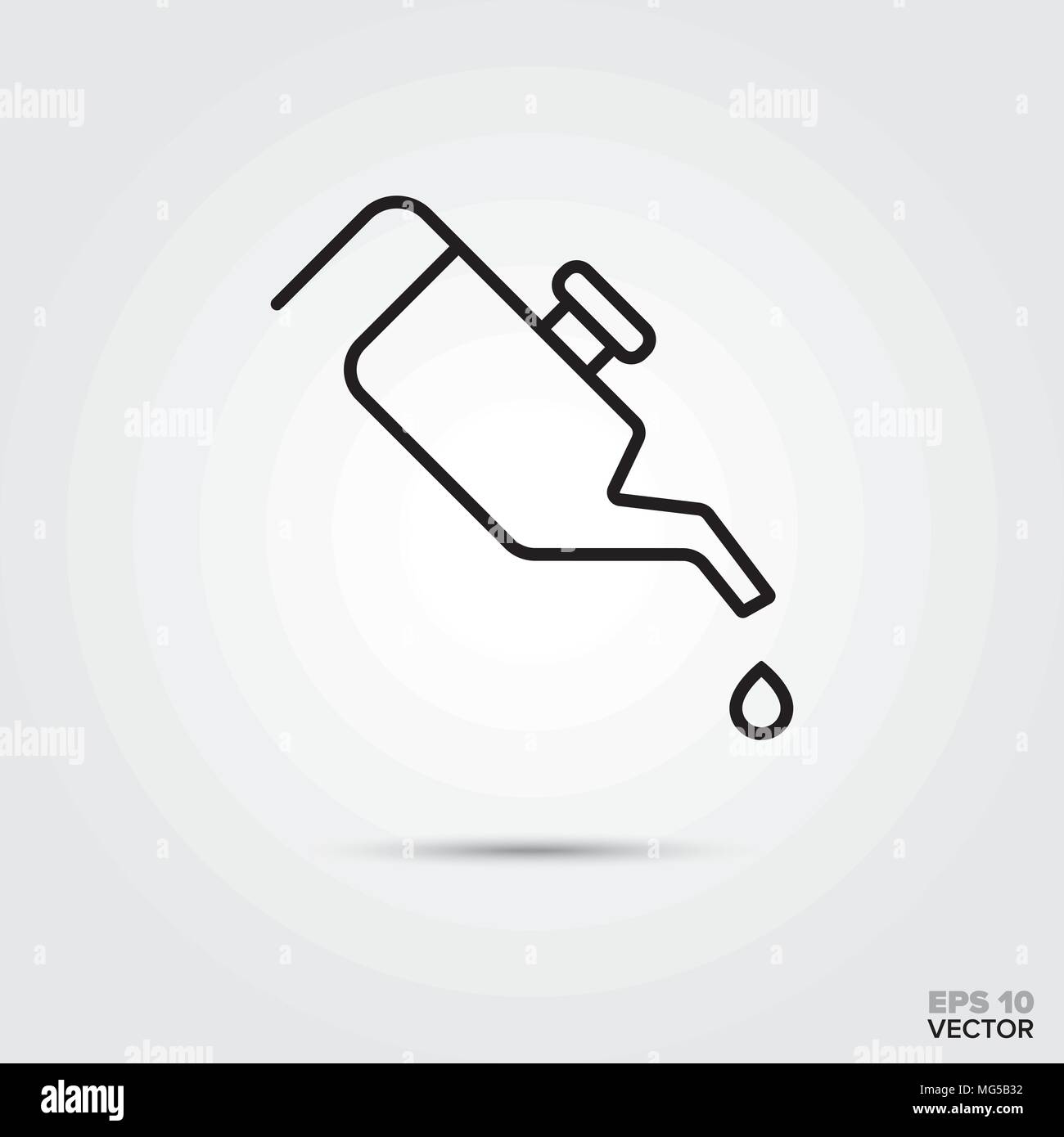 Oil can vector icon. Automotive parts, repair and service symbol Stock