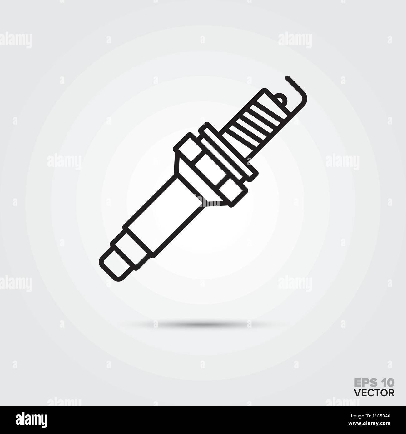 spark plug vector icon. Automotive parts, repair and service symbol