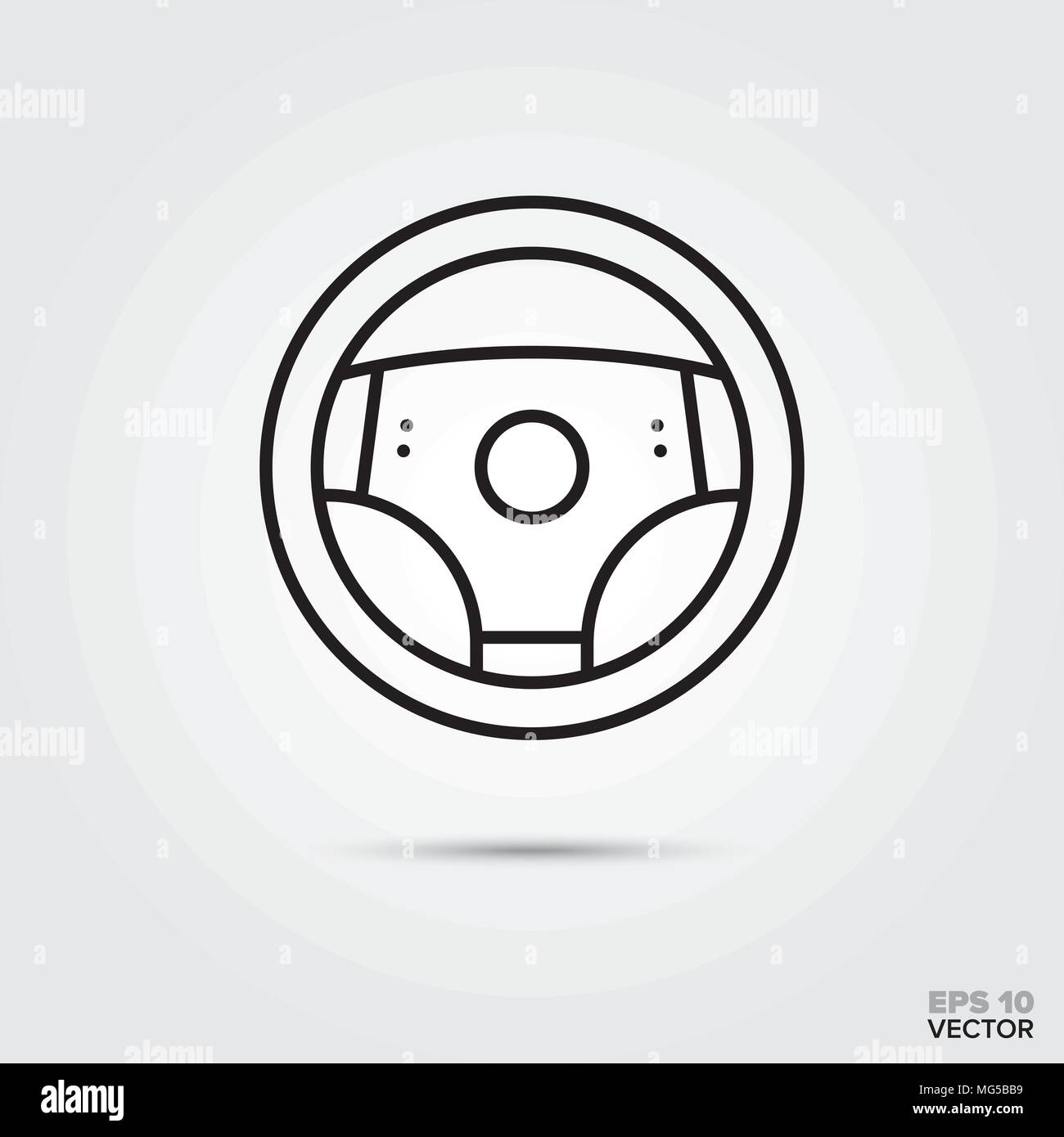 Car steering wheel vector icon. Automotive parts, repair and service symbol. Stock Vector