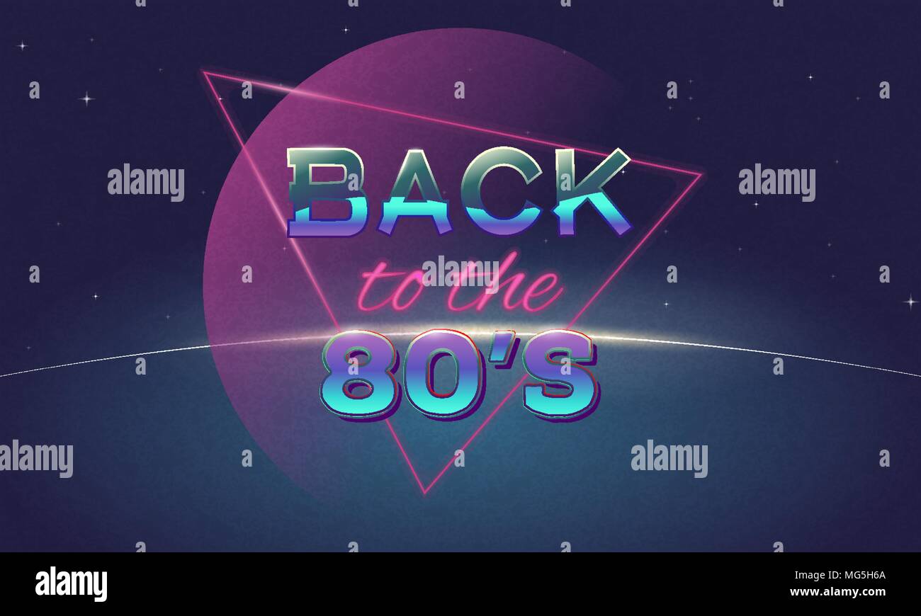 Back to 80's poster Stock Vector