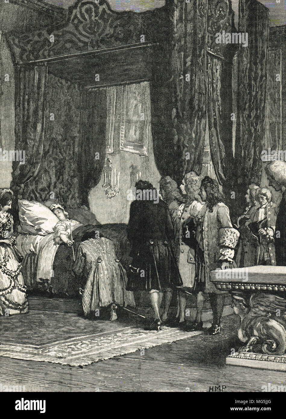 Queen Anne Making the Duke of Shrewsbury Lord Treasurer, 30 July 1714 Stock Photo
