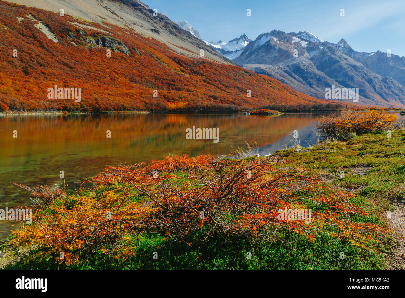 Lakes in the National Park Los Glaciares Autumn in Patagonia, the ...