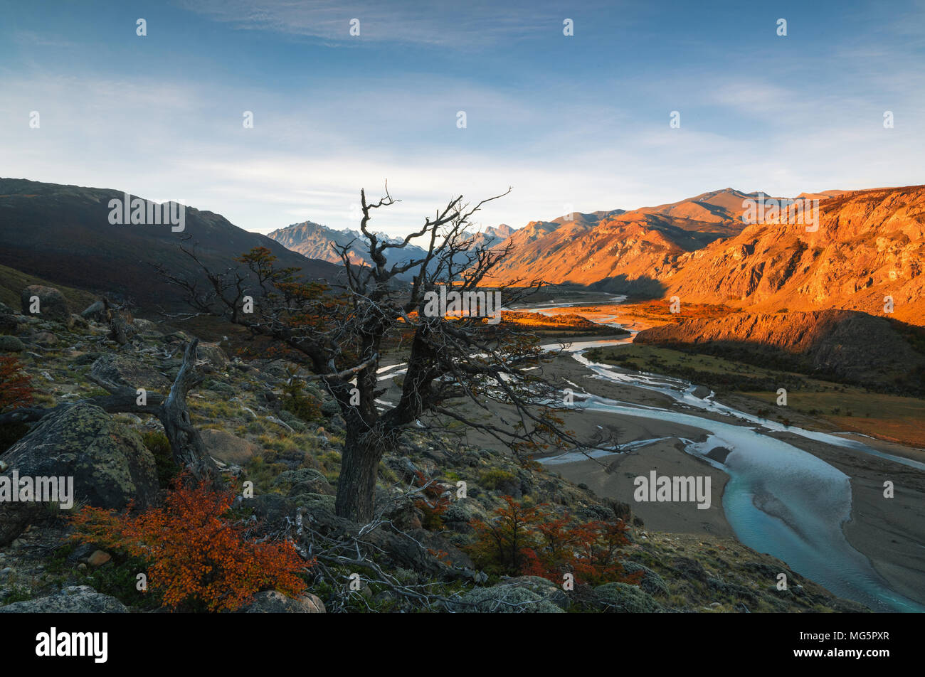 Landscape view taken during a walk in the park Los Glaciares National ...