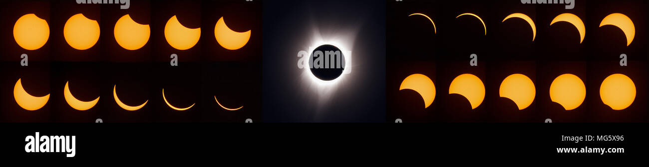 Total solar eclipse 2017, Oregon, Madras, Summer Stock Photo