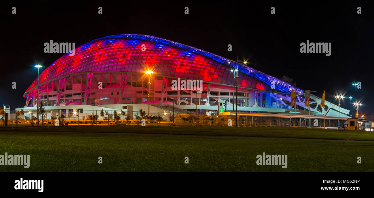 Night illumination olympic stadium adler hi res stock photography and