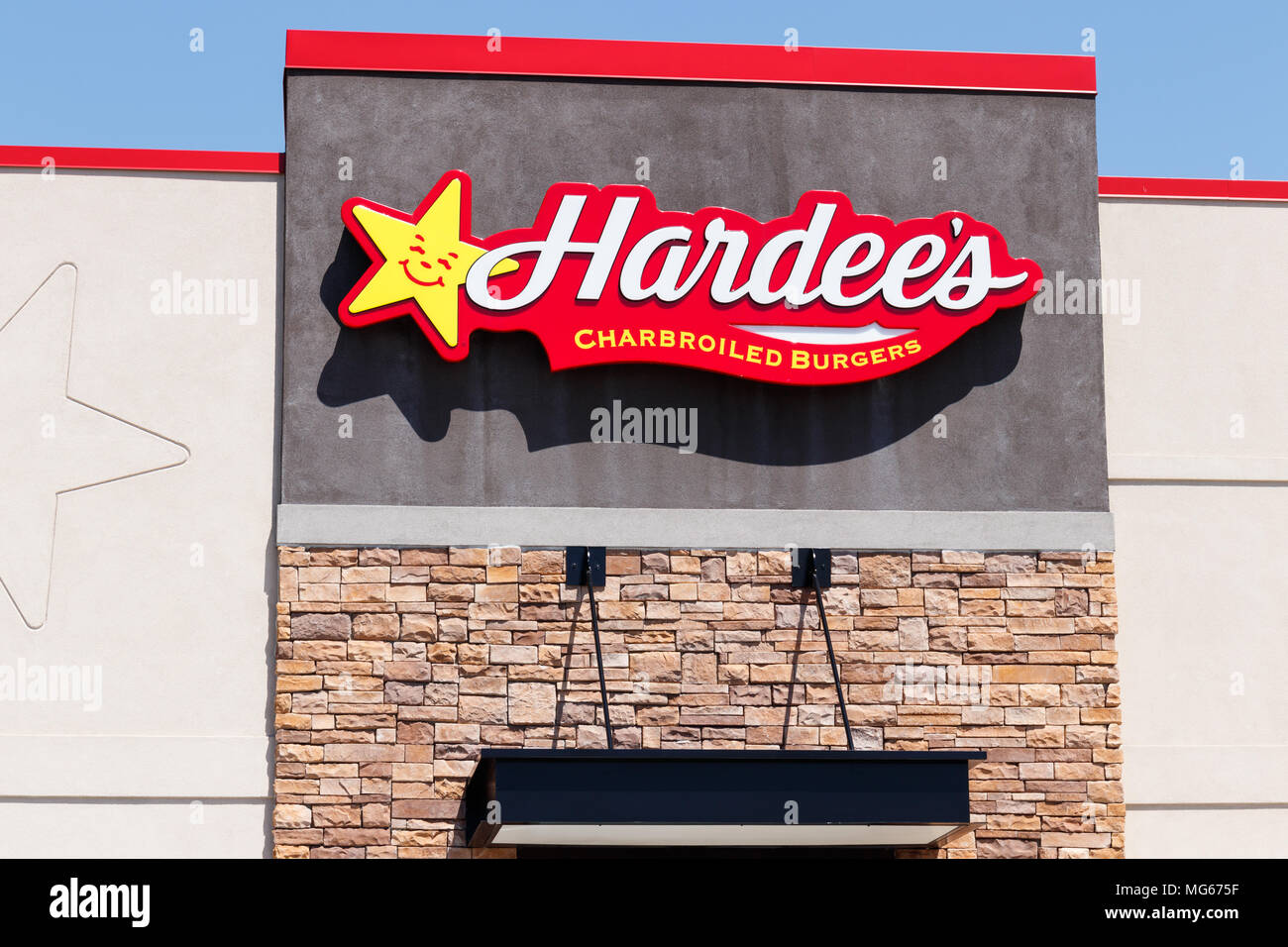 Anderson Circa April 2018 Hardee's Retail Location. Hardee's and
