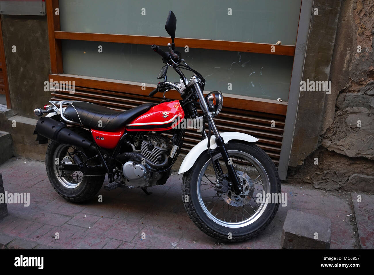Istanbul, Turkey - April 19, 2018: A Suzuki Van Van 125cc was parked at  street in front of a store Stock Photo - Alamy