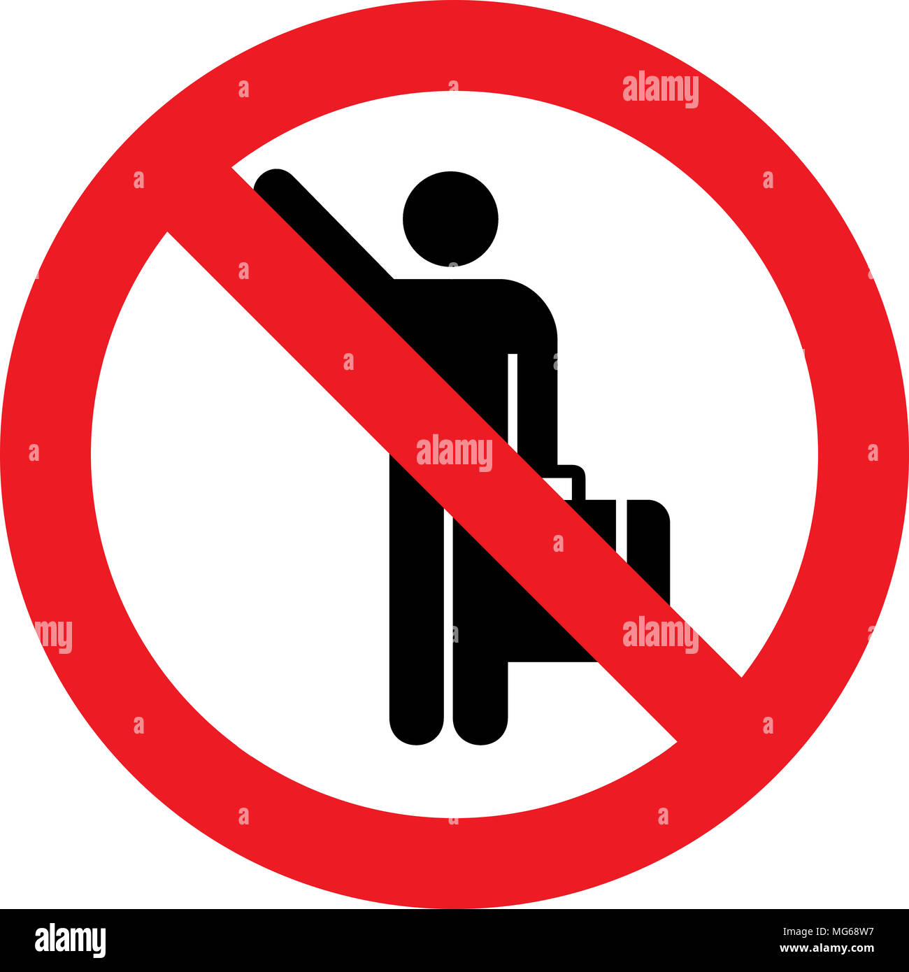 No hitchhiking allowed sign Stock Photo Alamy